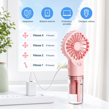 Ventilateur Brumisateur Portable